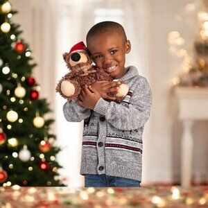 Plush 9” Brown Christmas Bear